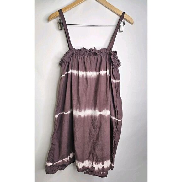Anthropologie OTHILIA Lucette Tie-Dye Swing Dress in Brown Size 10 - Picture 3 of 9